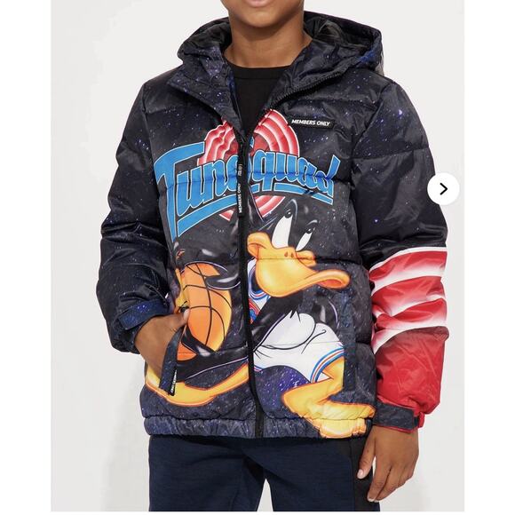 Only Other - Members Only Black Mini Tune Squad Daffy Duck Puffer Jacket Size 3T